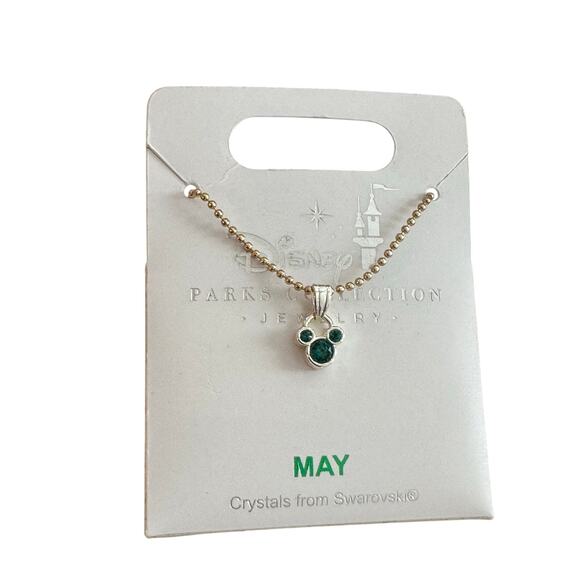 Swarovski Silver Mickey May Birthstone Necklace - Picture 1 of 1
